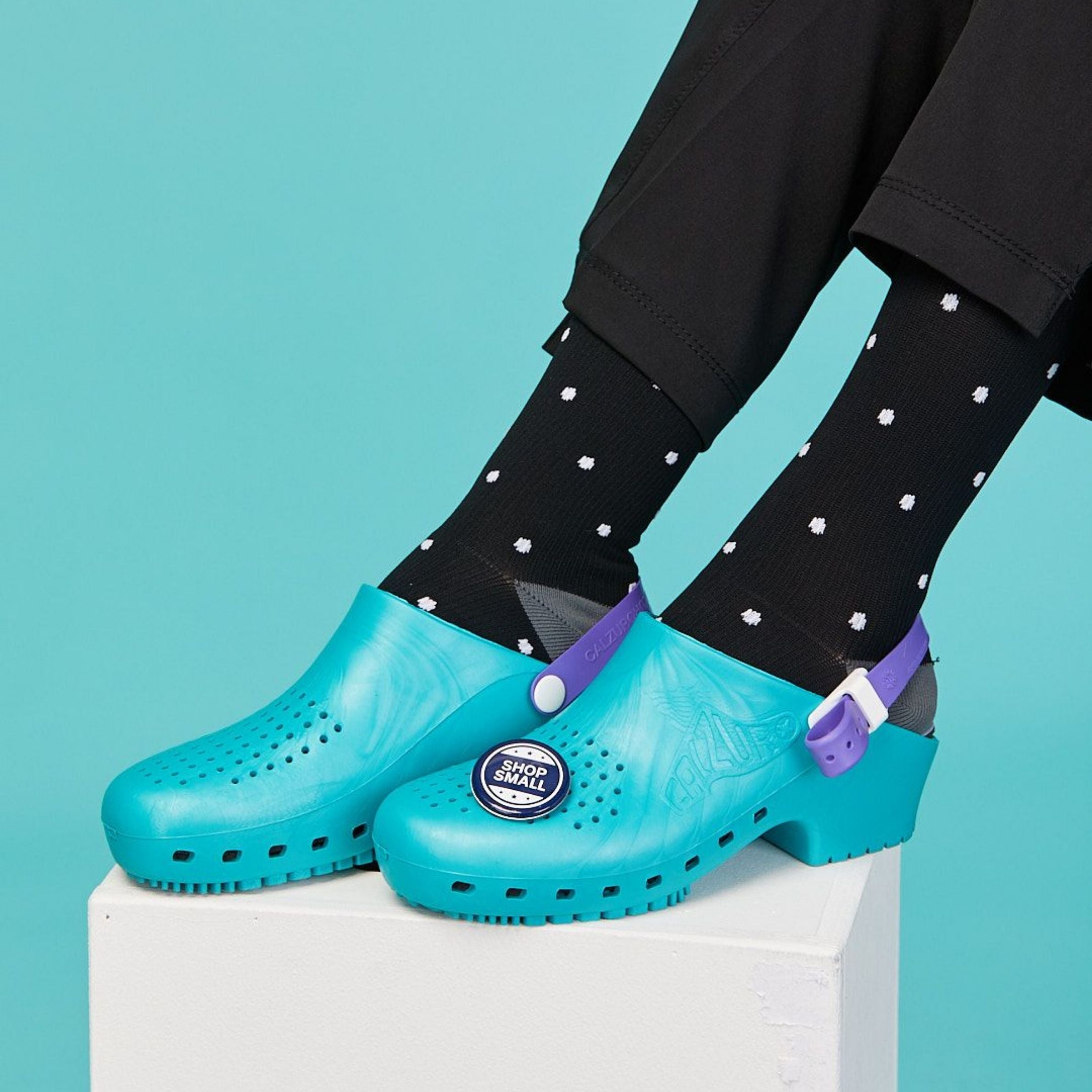 Calzuro Classic With Holes Teal