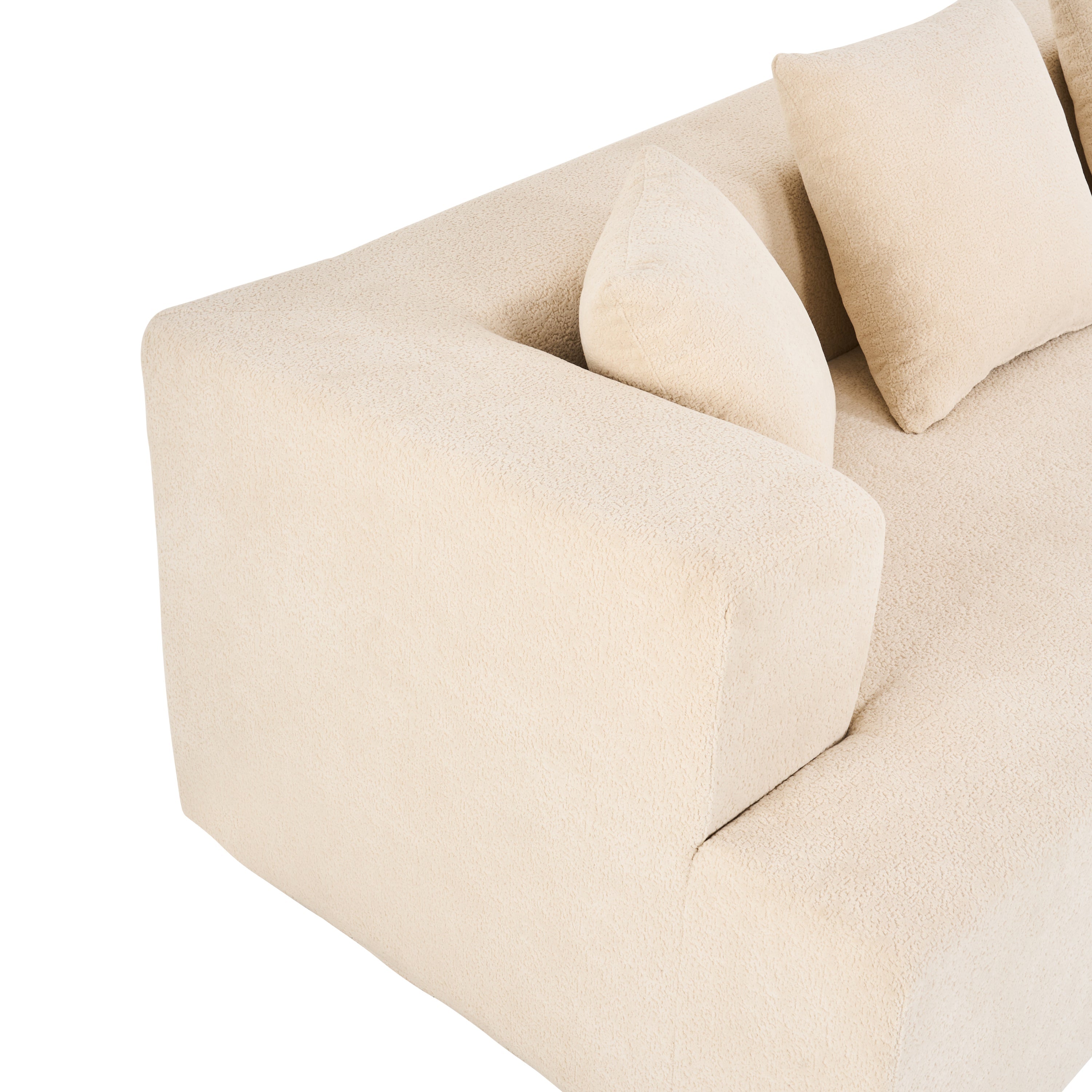 Memory Foam Couch, No Installation & Easy to Transport, Deep Seat Modern Sofa with Chenille Fabric, Couch for Living Room, Bedroom, Apartment, Home Office
