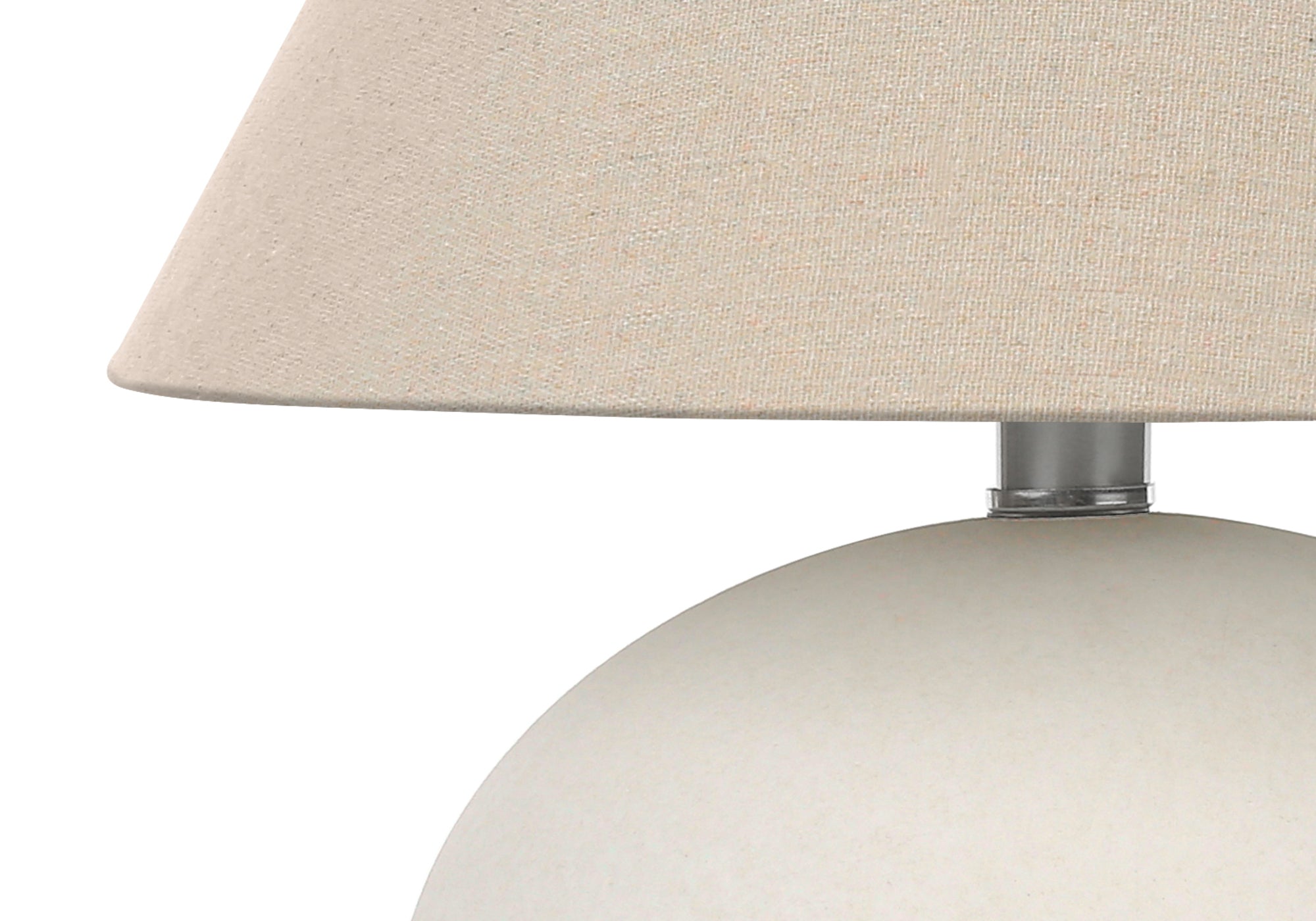 Lighting, 16'h, Table Lamp, Cream Shade, Cream Ceramic, Contemporary