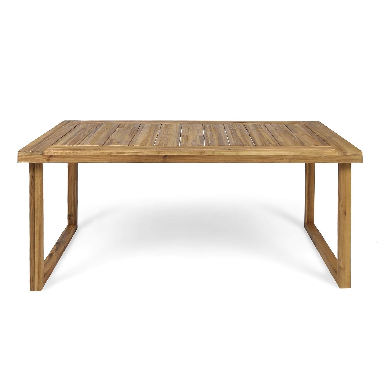Outdoor Acacia Wood Dining Set, Sandblast Natural Finish