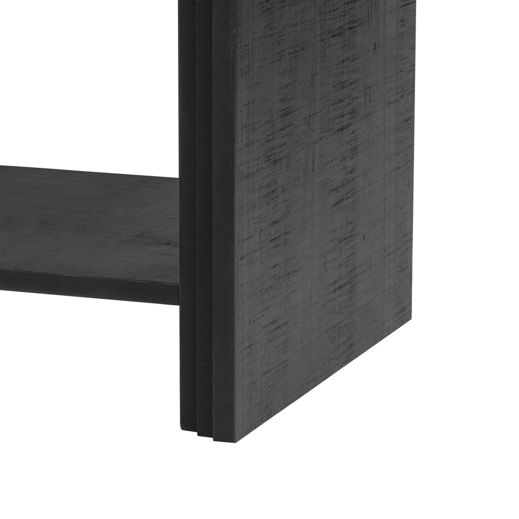 U_Style Versatile console table with Woven Wood Slats and Solid Wood Veneer,Suitable for Entryway, Hallway, Living Room,Foyer,Corridor