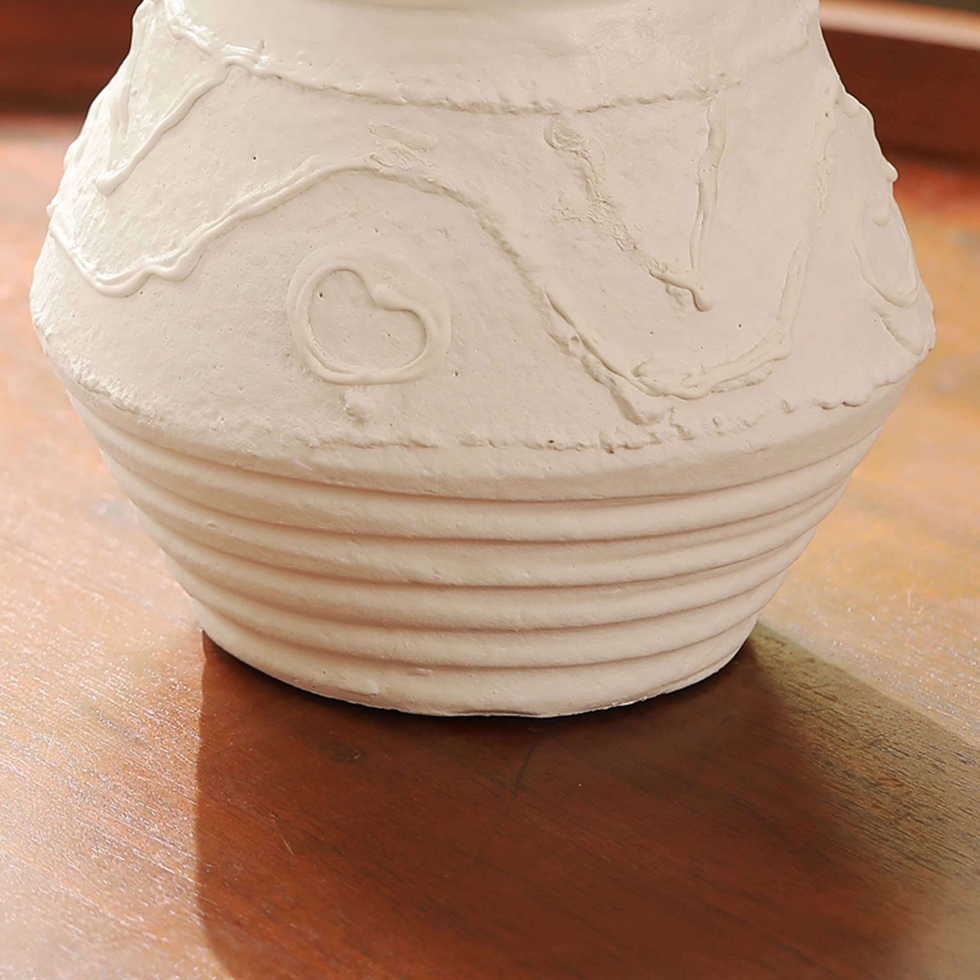 Organic Pattern Terracotta Candle Holder 5.2x5.2x5.5'' Rustic Candle Stand for Ambient Lighting