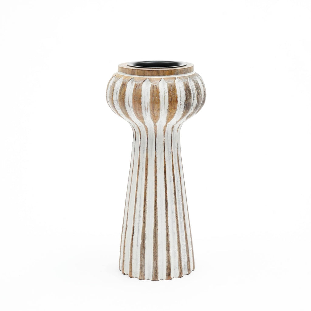 Decorative Wooden Centerpiece Candle Holder- 3.5x8'– Elegant Candle Stand for Any Occasion