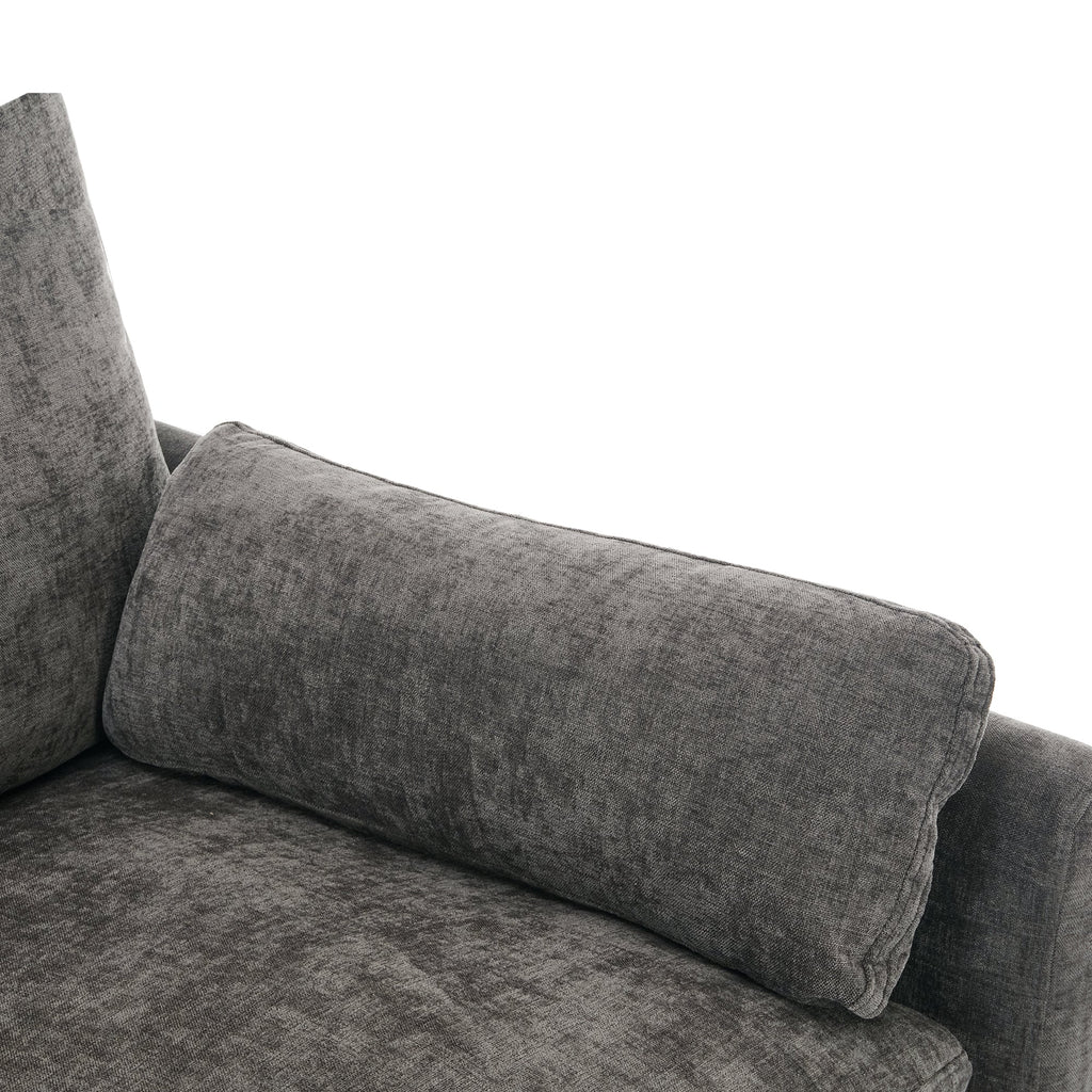 89'  Cozy Upholstered 3-seater Sofa Oversized Comfy Cloud Sofa Double Cushion 3-seater Sofa Plush Cushion Sofa Couch for Living Room, Grey