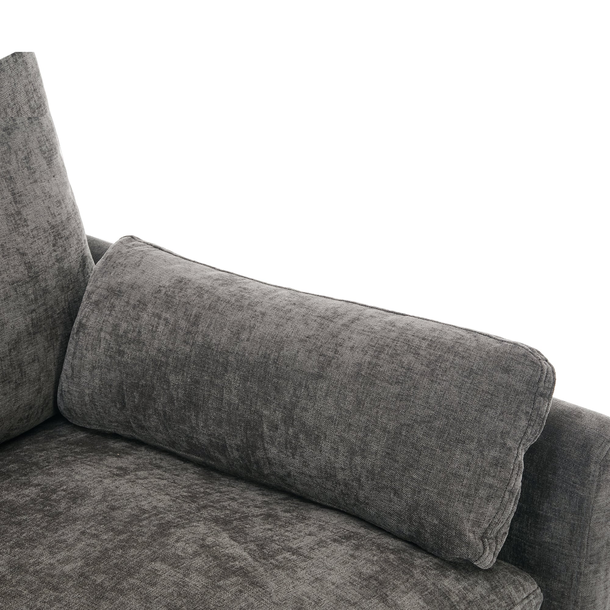 31.9' Cozy Upholstered Armchair Oversized Comfy Cloud Sofa Double Cushion Single Sofa Plush Cushion Armchair for Living Room, Grey