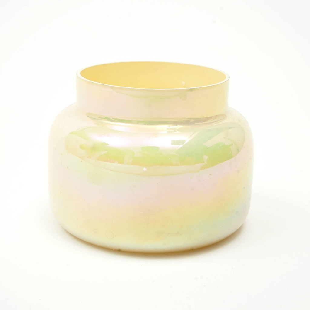 Scented Wax Candle Jar with Lid- Pastel Yellow