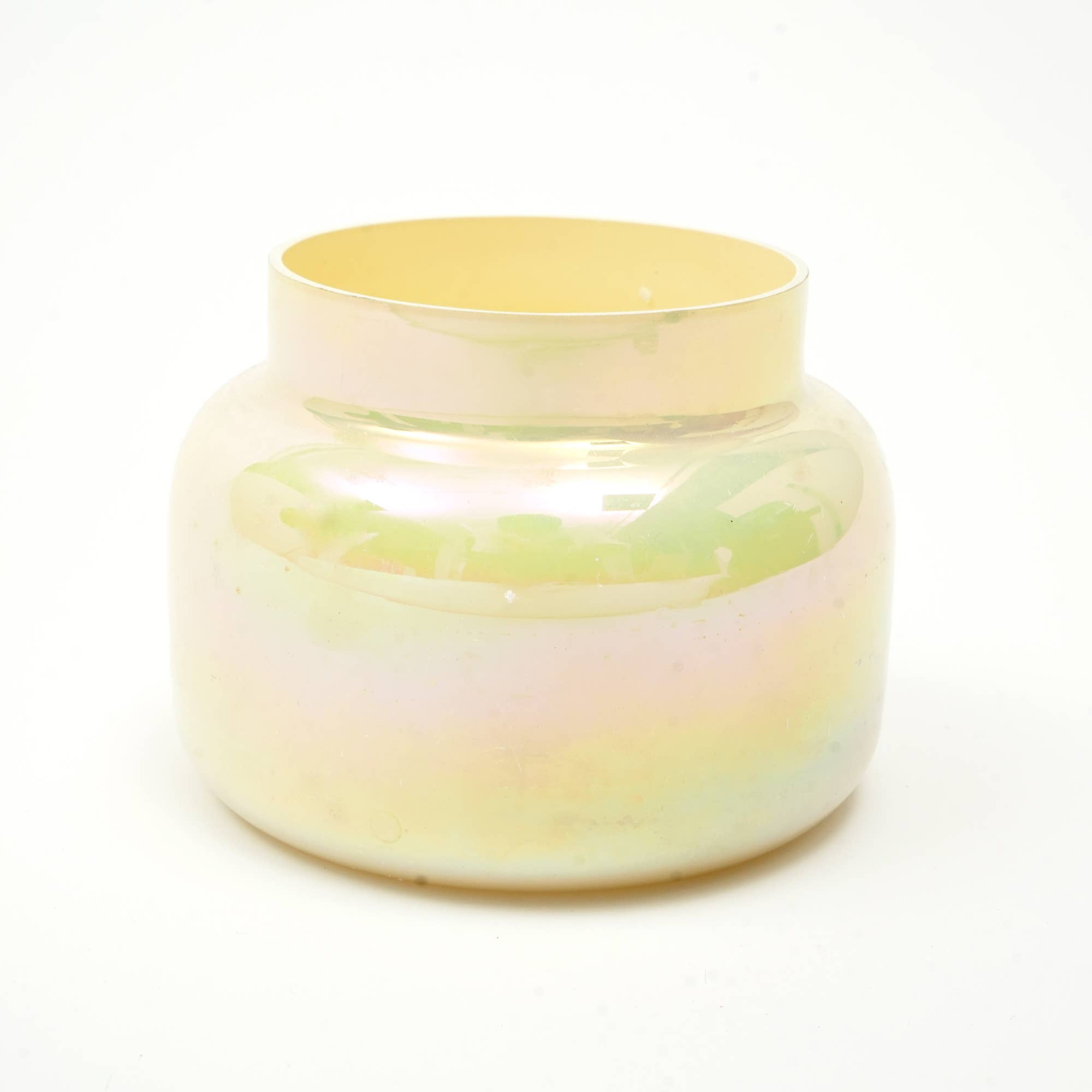 Scented Wax Candle Jar with Lid- Pastel Yellow