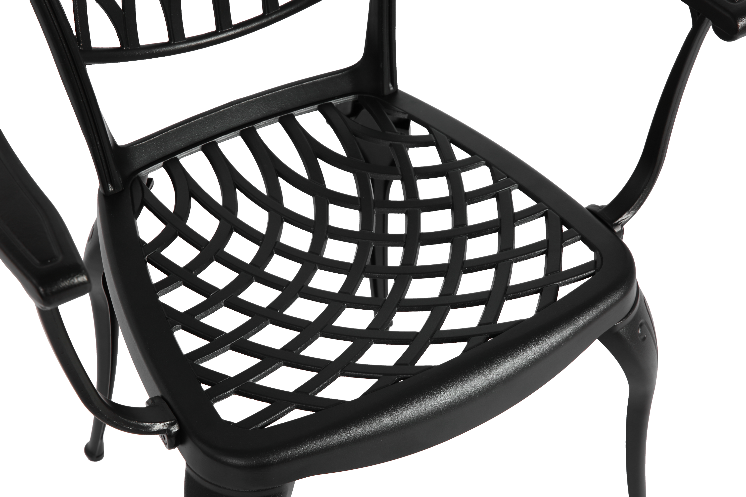 3 Piece Patio Bistro Set Cast Aluminum Bistro Table and Chairs Set of 2 with Umbrella Hole,All Weather Metal Bistro Table Set,Outdoor Patio Furniture Set for Garden Black