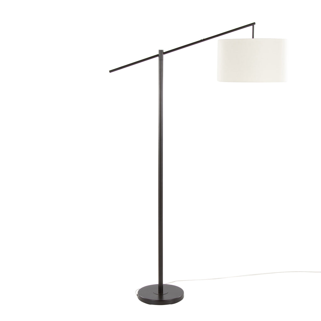 Casper 69' Contemporary Metal Floor Lamp in Oil Bronze Metal with Natural Linen Shade from Grandview Gallery by LumiSource