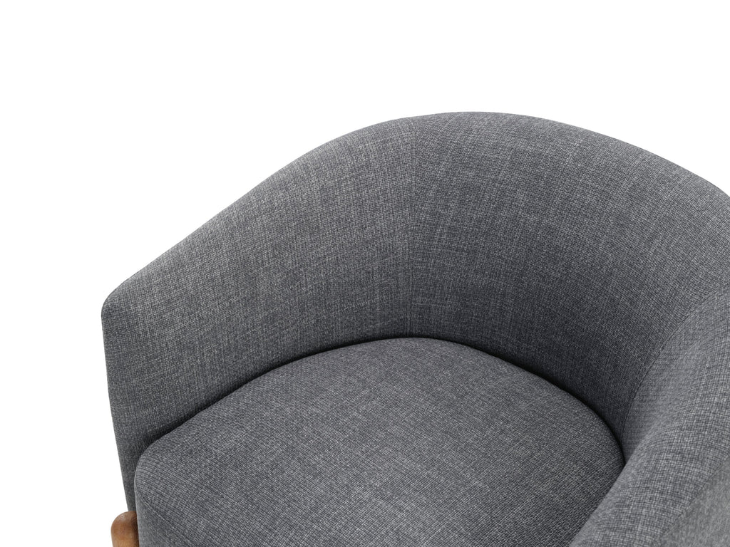 Style Comfort Accent Chair Gray Upholstery Durable Frame Solid Wood Legs Contemporary Living Room Furniture 1pc