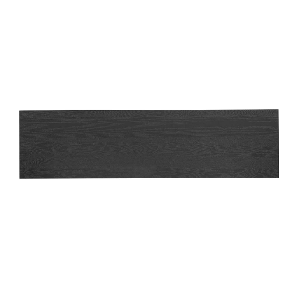U_STYLE Modern and Curved Design Ash Veneer Console Table with Shelf,Suitable for Entryway,Hallway Living Room,Foyer,Corridor