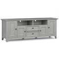 Amherst 72 inch Solid Wood TV Media Stand in Fog Grey