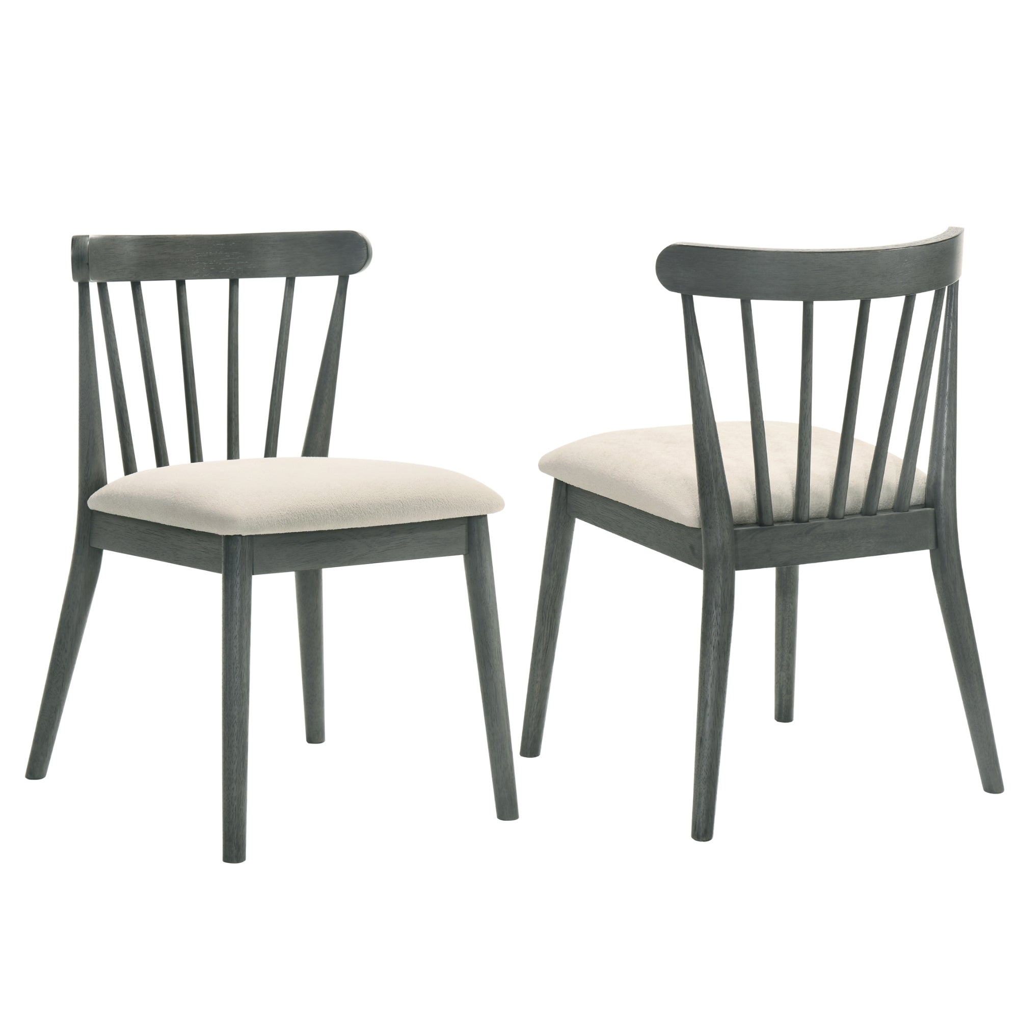 2-Piece Rustic Dining Chairs, Solid Wood Frame, Farmhouse Design, Easy Assembly