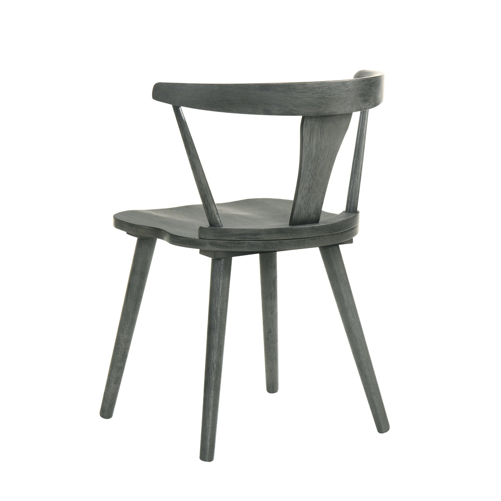 [Set of 2] Rustic Farmhouse Dining Chairs, Solid Wood Side Chairs for Kitchen & Dining Room, Easy Assembly