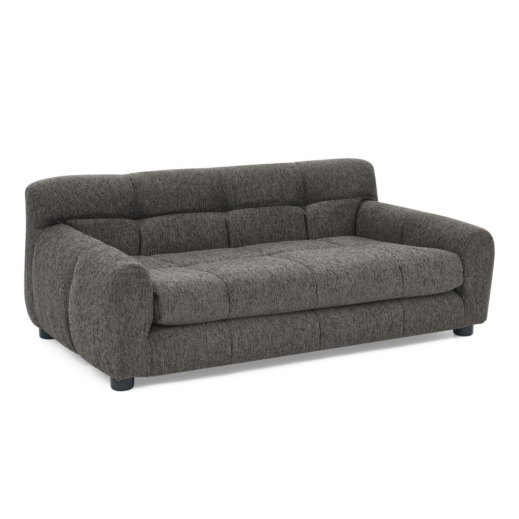 Soft and comfortable pet sofa with backrest and armrests, suitable for modern rectangular pet sofas for small and medium-sized dogs,-dark gray