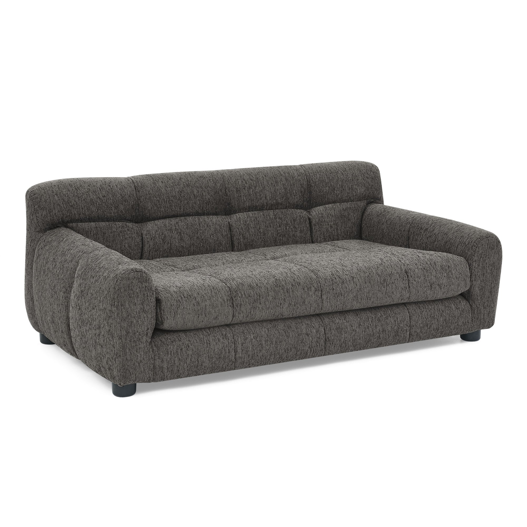 Soft and comfortable pet sofa with backrest and armrests, suitable for modern rectangular pet sofas for small and medium-sized dogs,-dark gray