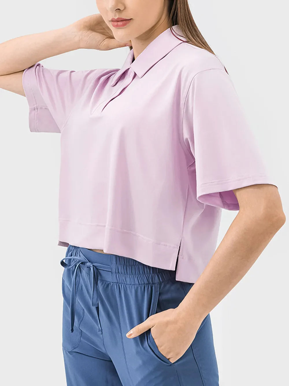 Millennia Half Button Short Sleeve Active T-Shirt