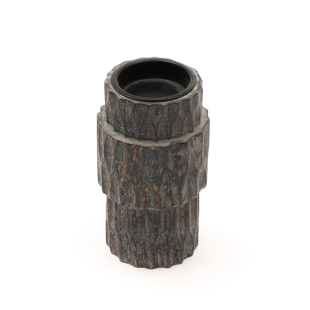Decorative Wooden Centerpiece Candle Holder- 3.5x6'– Elegant Candle Stand for Any Occasion