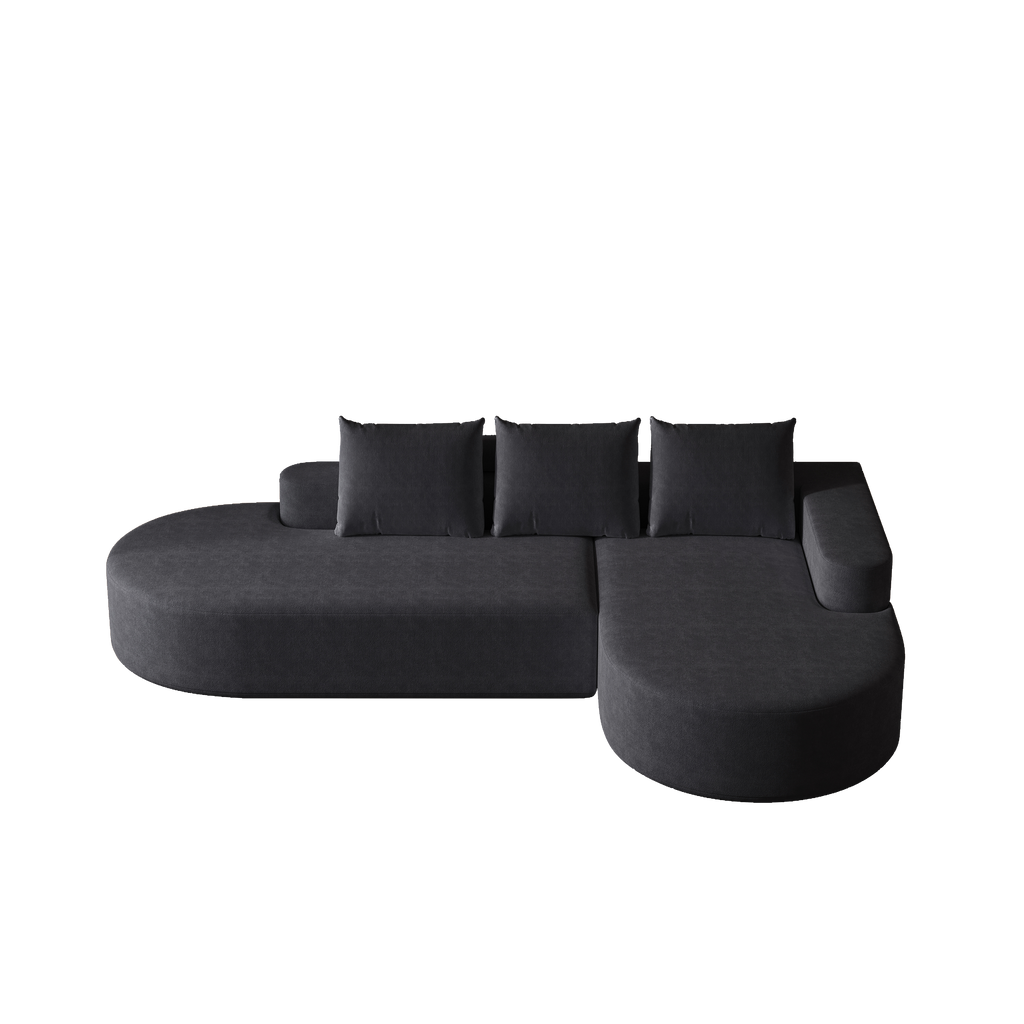 Modern Curved sofa ,Chenille Upholstered Sectional Sofa Couch Set,Modular 108.5' L Shaped Sectional Living Room Sofa Set With 3 Pillows,Free Combination Sofa Couch for Living Room,Bedroom