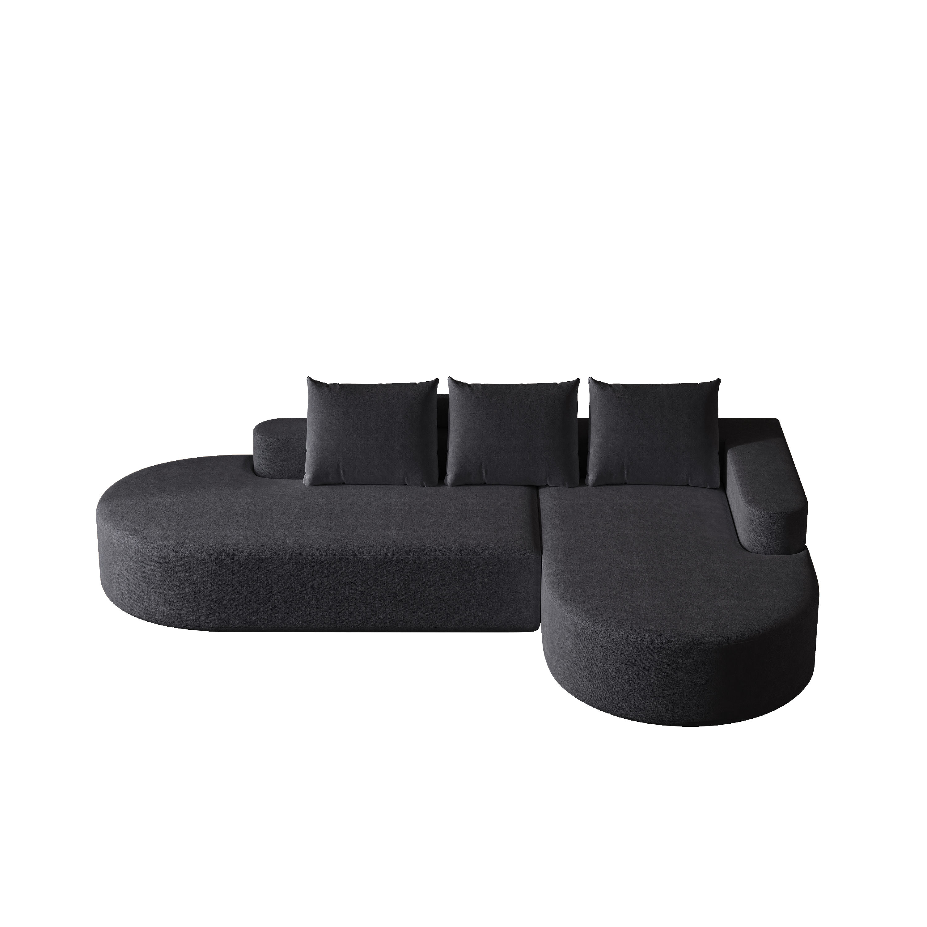 Modern Curved sofa ,Chenille Upholstered Sectional Sofa Couch Set,Modular 108.5' L Shaped Sectional Living Room Sofa Set With 3 Pillows,Free Combination Sofa Couch for Living Room,Bedroom