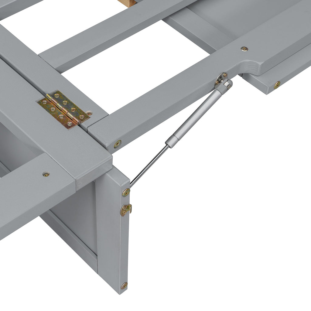 Queen Size Murphy Bed, Gray