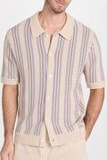 Striped Button Down Short Sleeve Shirt