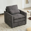 31.9' Cozy Upholstered Armchair Oversized Comfy Cloud Sofa Double Cushion Single Sofa Plush Cushion Armchair for Living Room, Grey