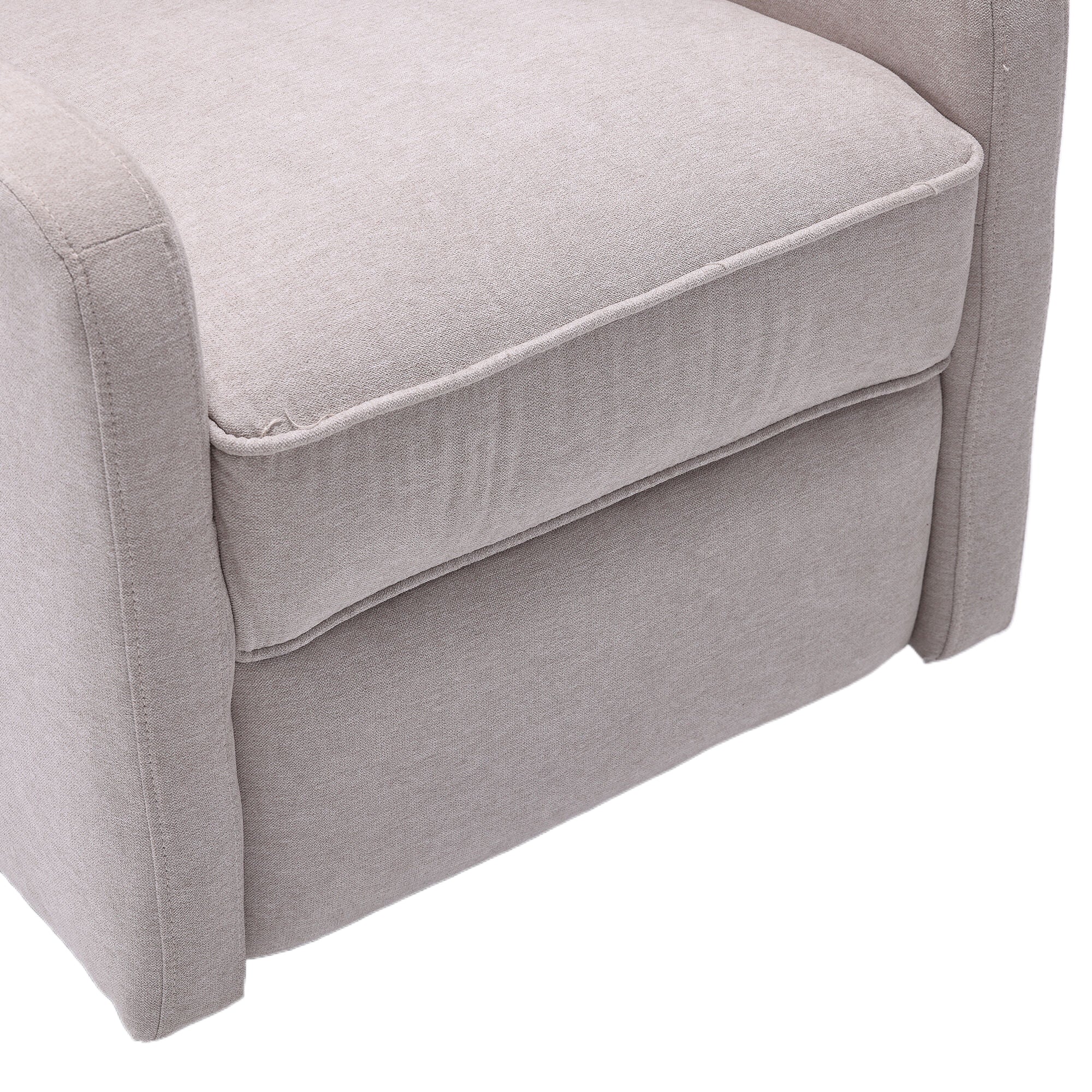 COOLMORE Rocking Recliner Chair,360 Degree Swivel Nursery Rocking Chair,Glider Chair,Modern Small Rocking Swivel Recliner Chair for Bedroom,Living Room Chair Home Theater Seat (Beige)