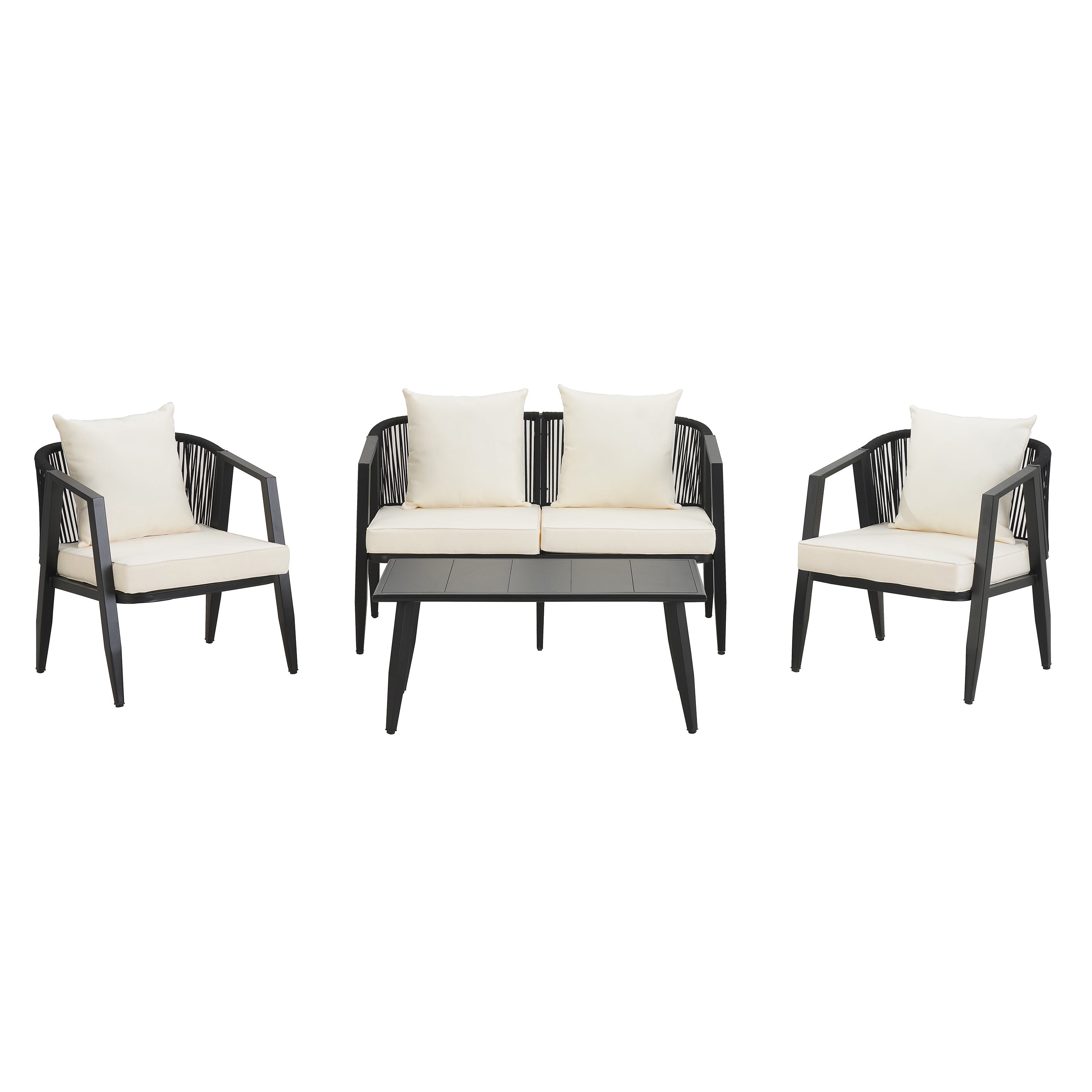 U_STYLE Durable and Comfortable Outdoor Seating Set,Suitable for Patios, Lawns, and Poolsides