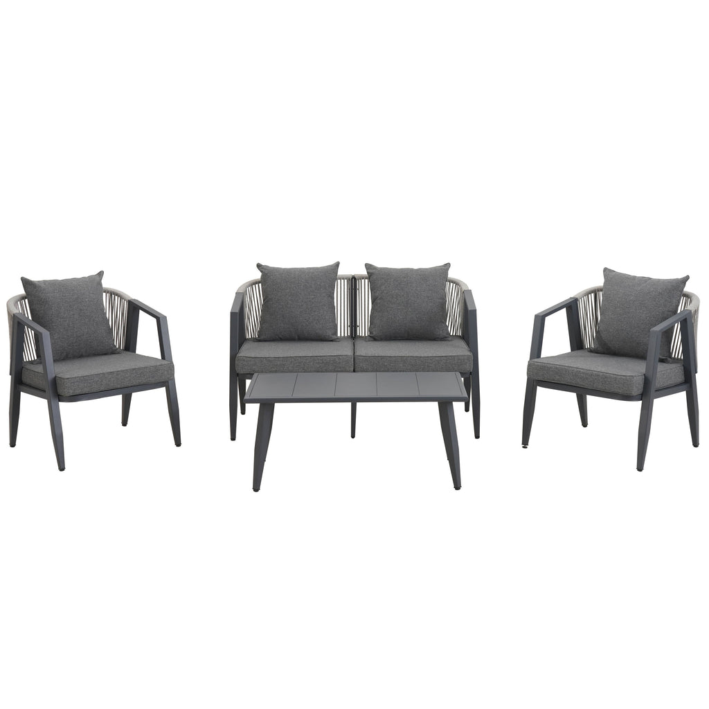 U_STYLE Durable and Comfortable Outdoor Seating Set,Suitable for Patios, Lawns, and Poolsides
