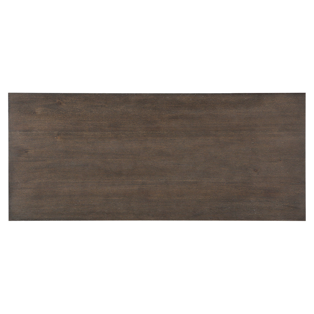 Dark Oak Finish 1pc Durable Writing Desk with Hidden Drawer Classic Traditional Wooden Home Office Furniture