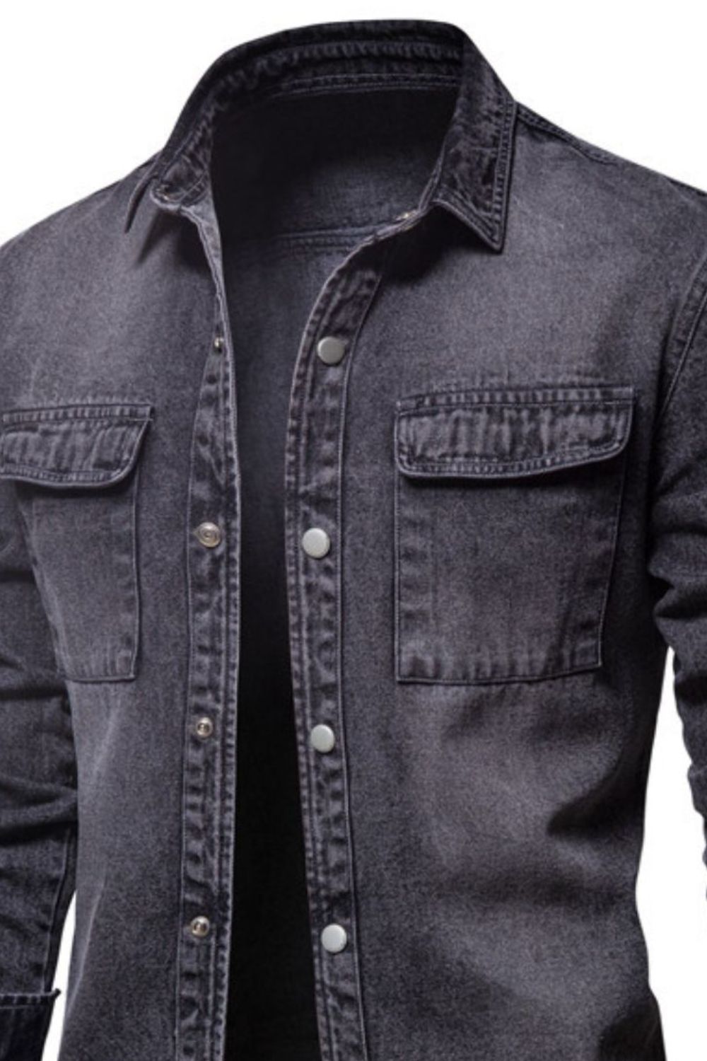 Button Down Chest Pocket Denim Jacket