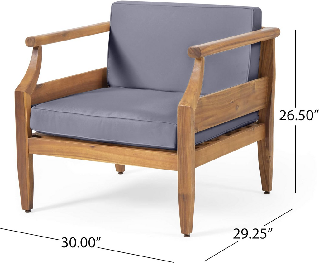 ASTON Outdoor 4 Seater Chat Set with Cushions_LOVESEAT & COFFEE TABLE &CLUB CHAIR