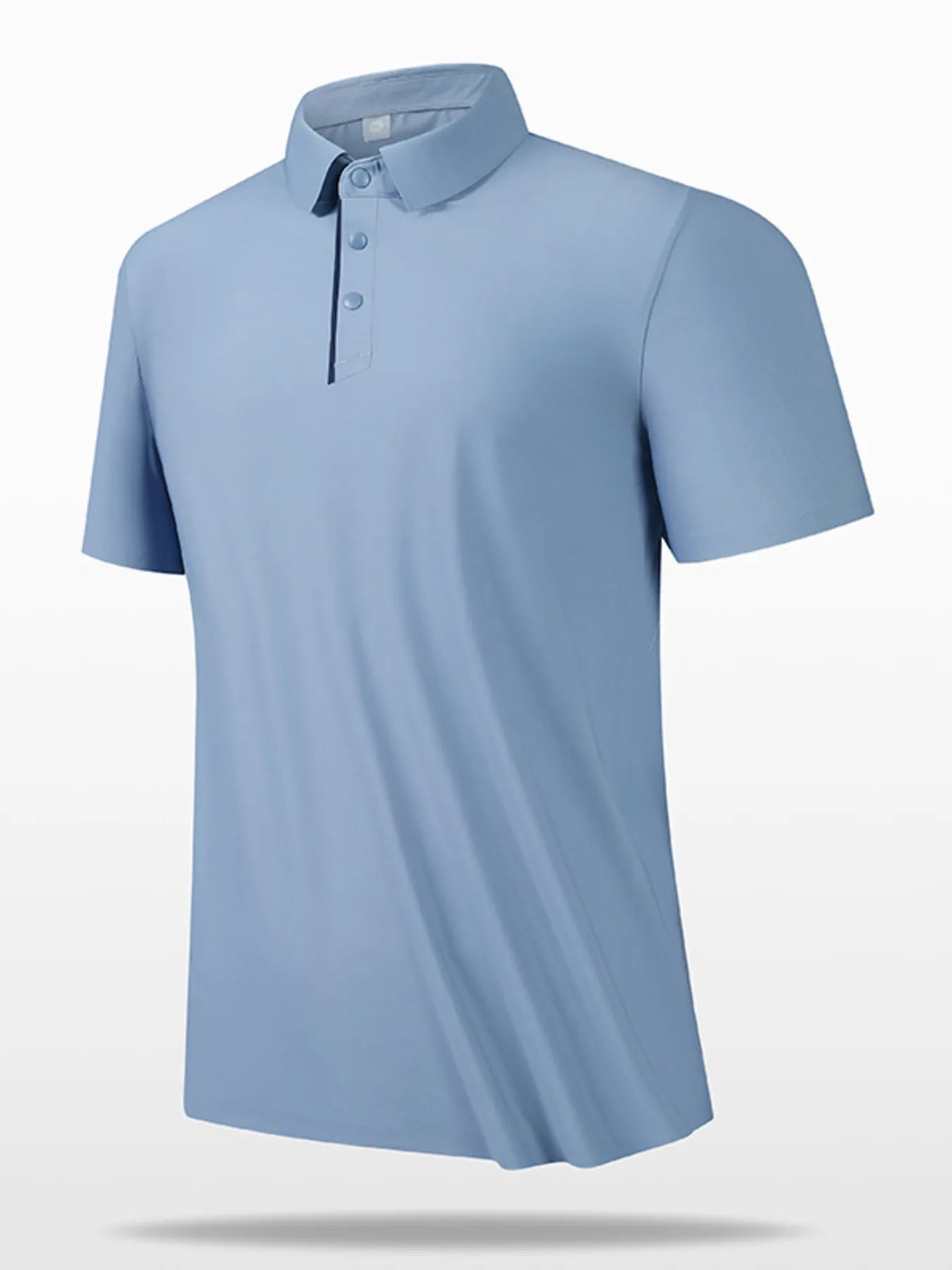 Button Detail Short Sleeve Polo Plus Size