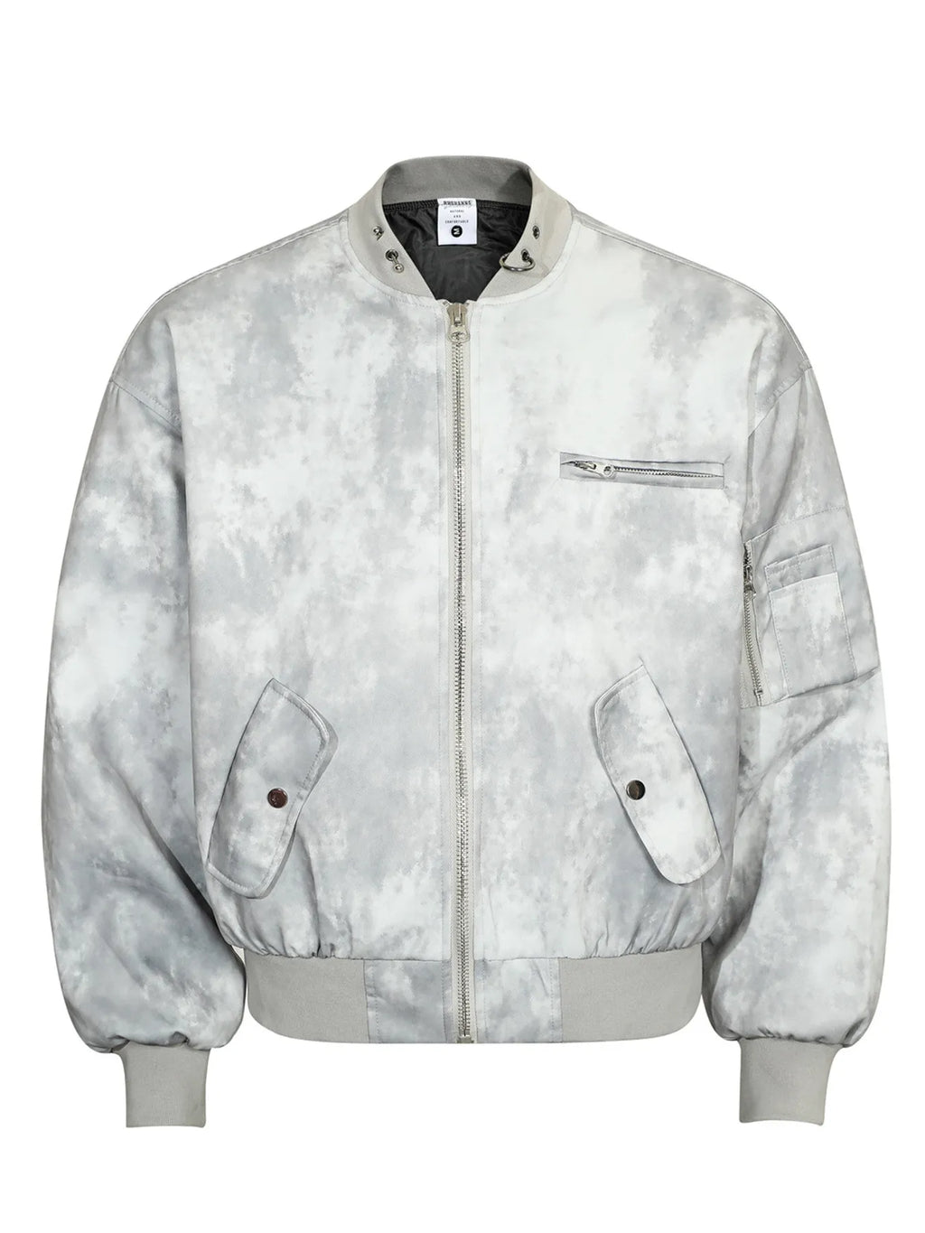 Tie-Dye Zip-Up Bomber Jacket