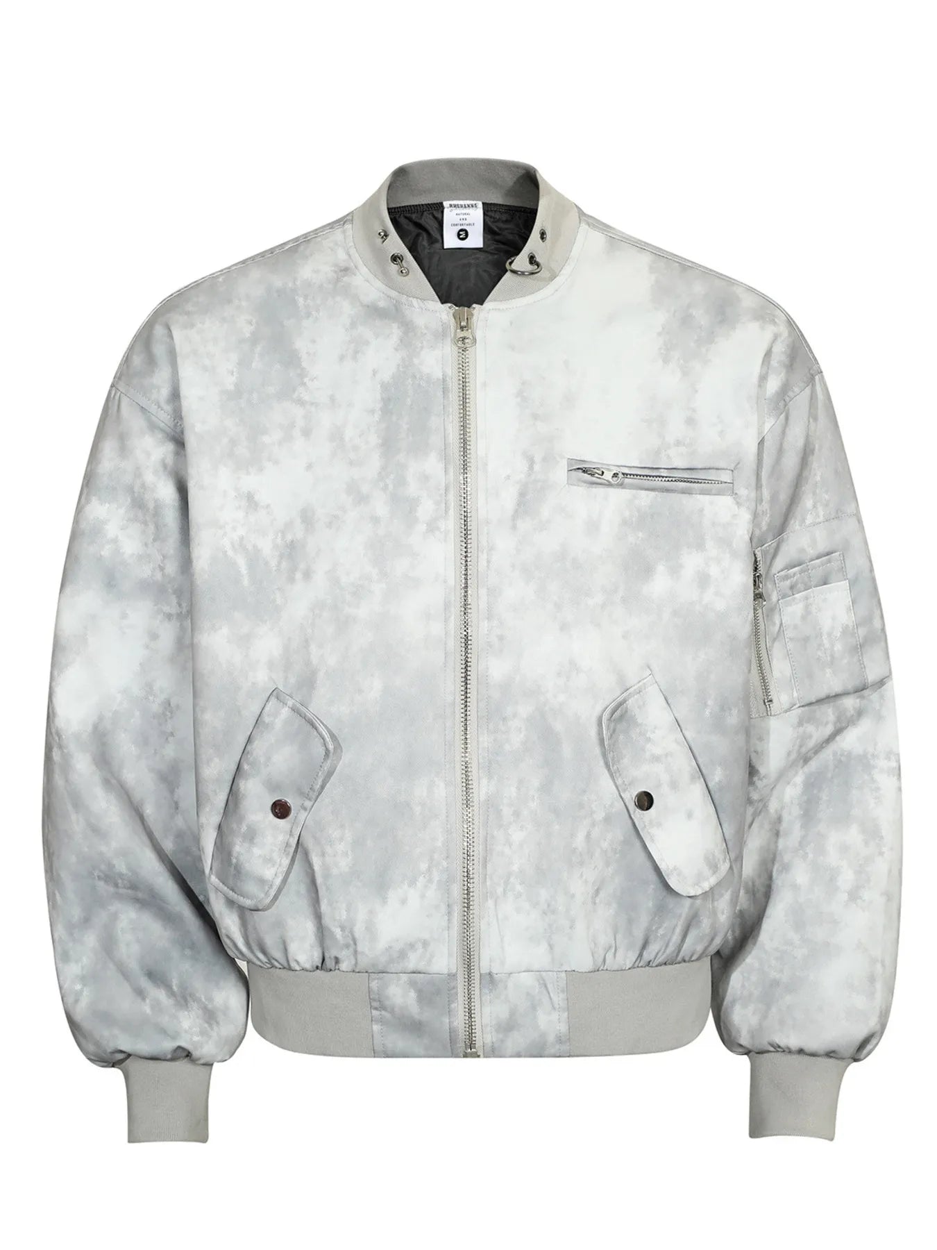 Tie-Dye Zip-Up Bomber Jacket