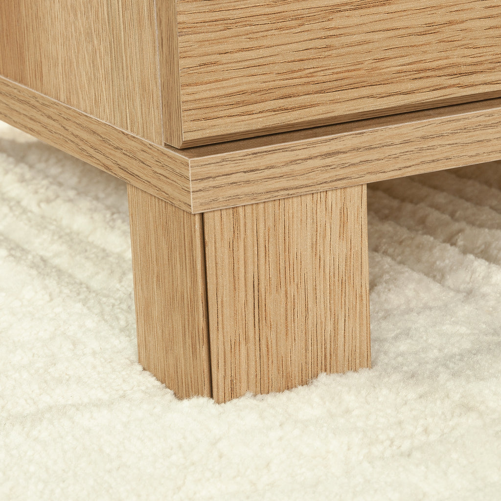 L-Shaped Desk, Brown finish