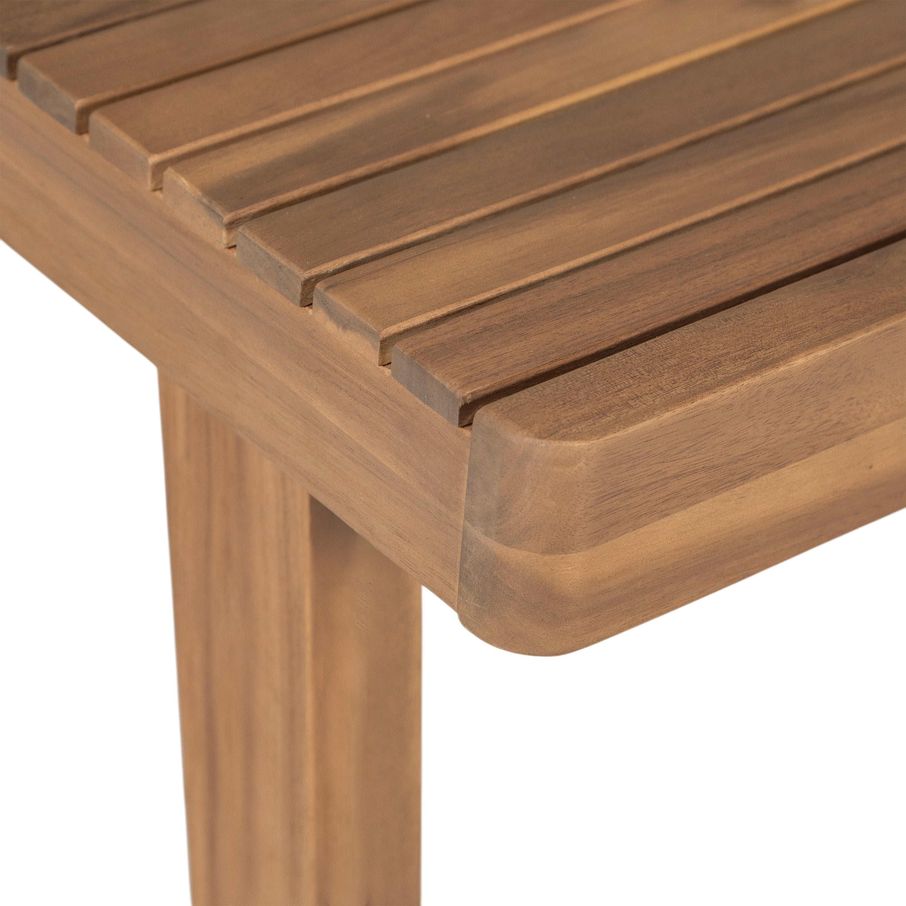 69' Acacia Wood Outdoor Dining Table with Slatted Top, 300 lbs Weight Capacity, Ideal for Patio & Garden Gatherings, Brown