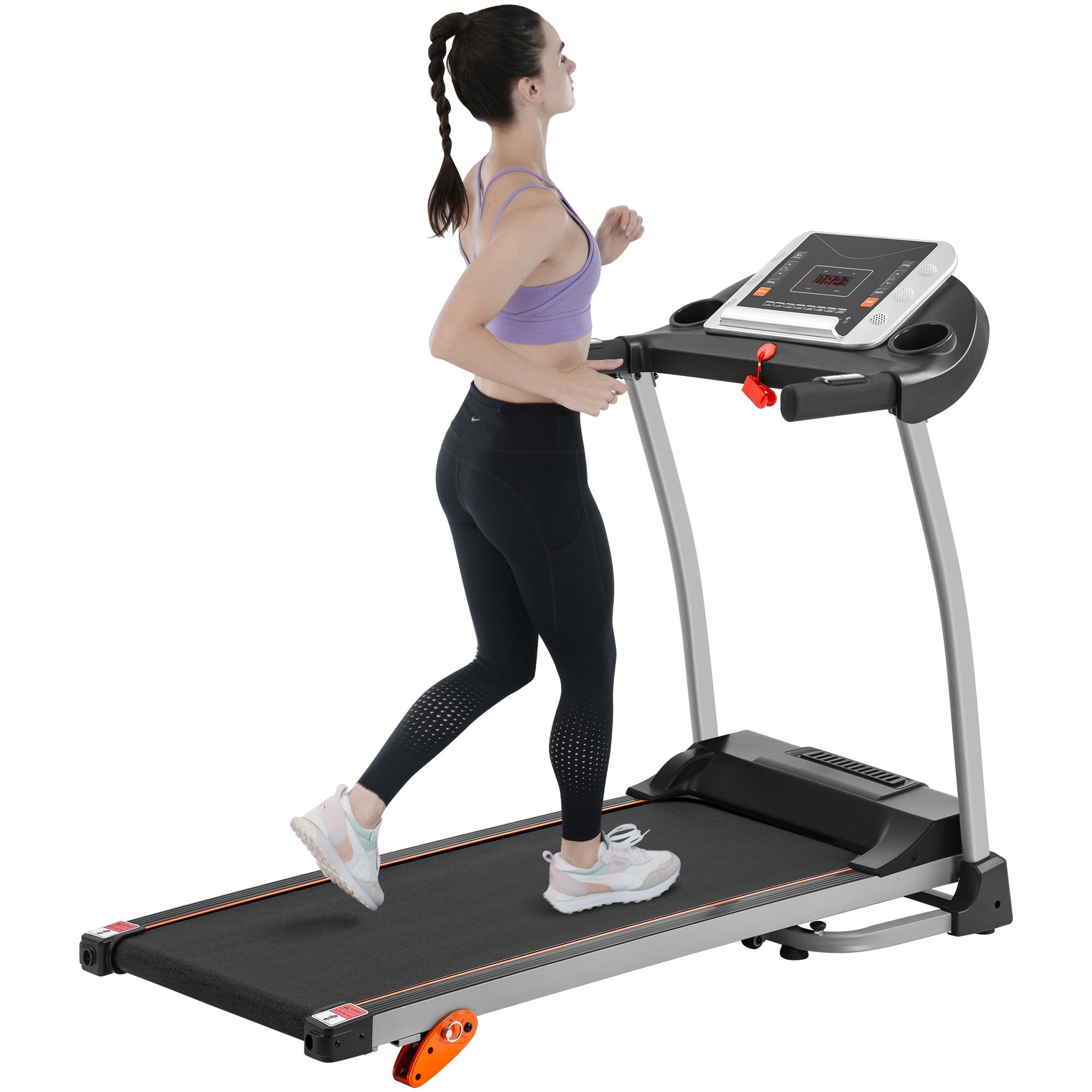 Treadmills for Home,Foldable Treadmill with Incline, 300LBS Capacity Motorized Treadmills for Running Walking Exercise,2.5HP Quiet Treadmill Machine for Home with Heart Rate Sensors & Speaker