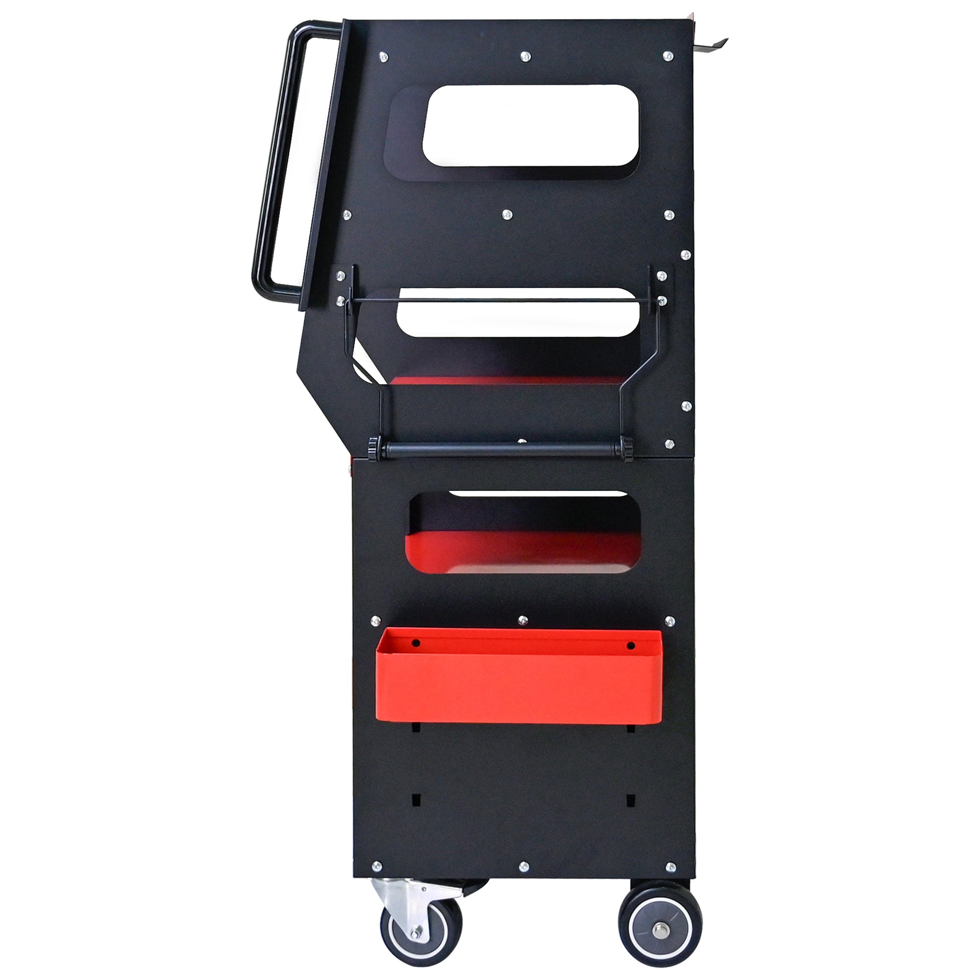 4 Level Multi-Purpose Trolley for Diagnostics - Black + Red