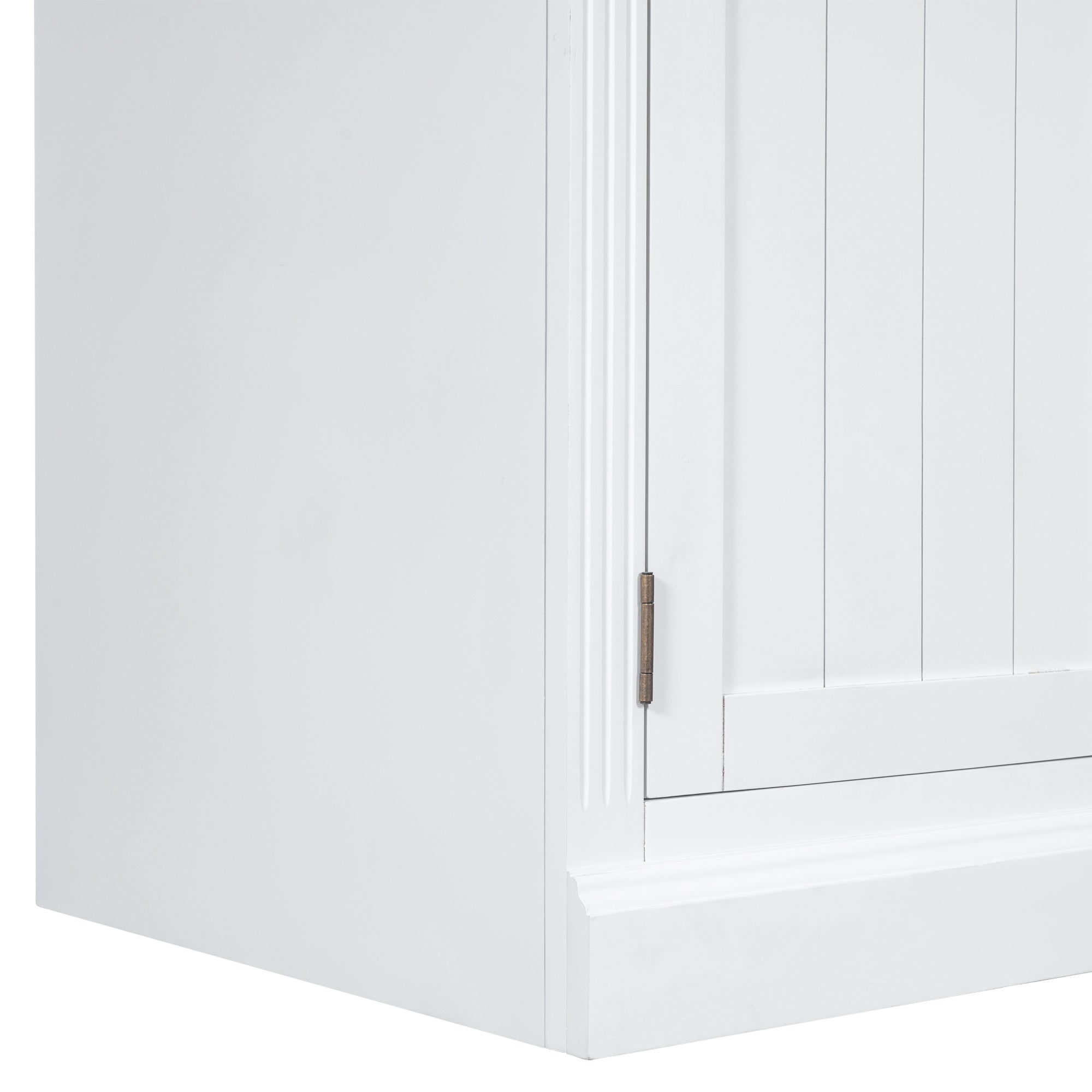83.4"Tall Bookshelf Suite, Modern Bookcase Suite with LED Lighting,Doors and Drawers,2-Piece Set Storage Bookcase with Open Shelves for Living Room,Home Office,White