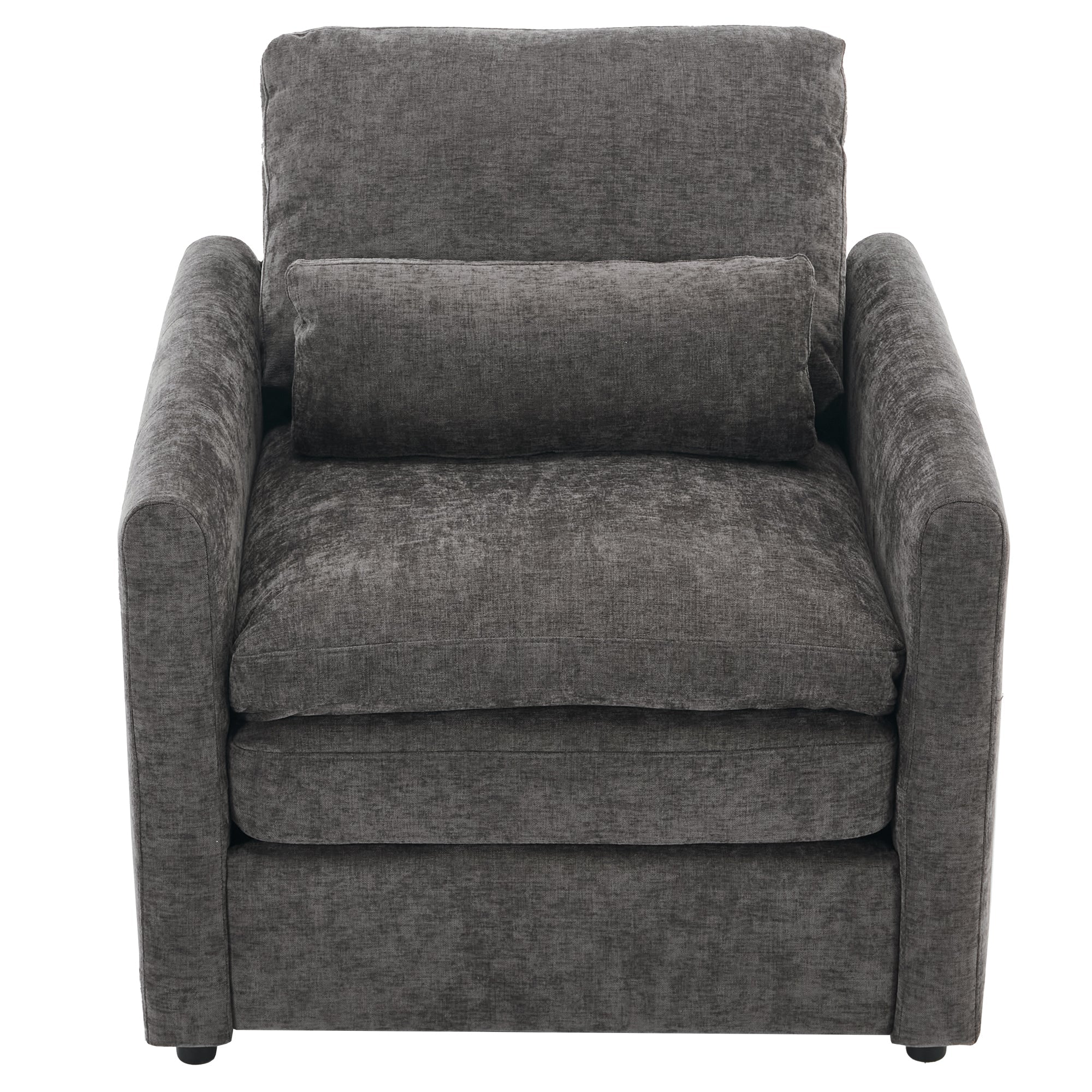31.9' Cozy Upholstered Armchair Oversized Comfy Cloud Sofa Double Cushion Single Sofa Plush Cushion Armchair for Living Room, Grey