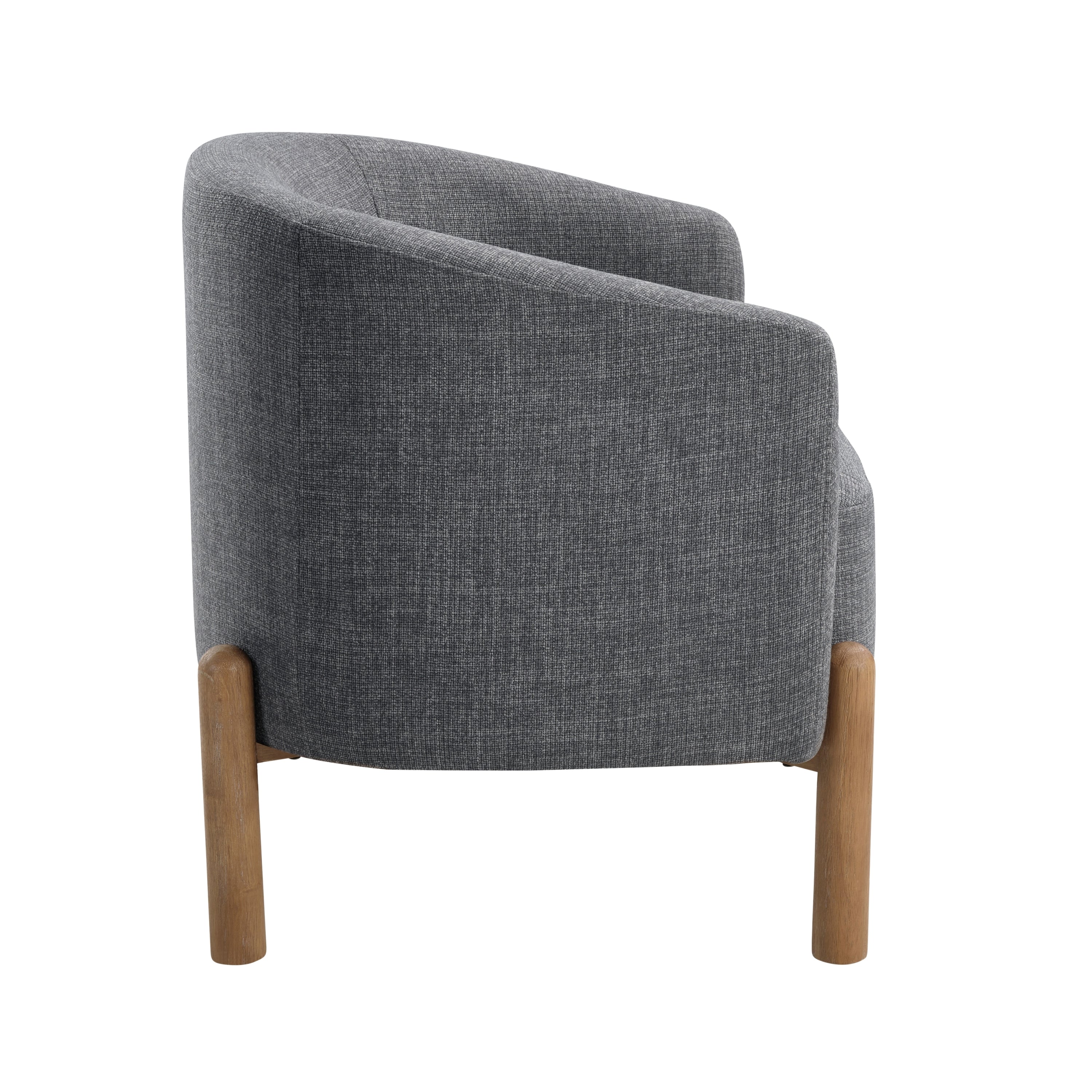 Style Comfort Accent Chair Gray Upholstery Durable Frame Solid Wood Legs Contemporary Living Room Furniture 1pc