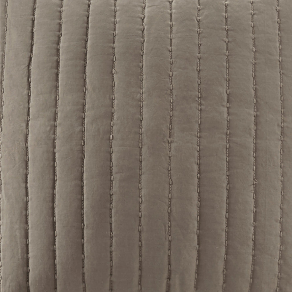 Cotton Quilted Euro Sham Taupe Euro Sham