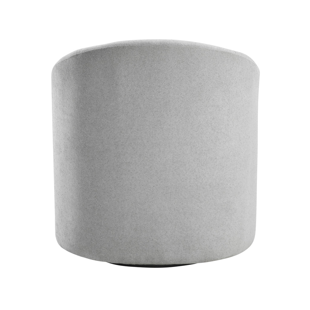 Light Gray Boucle Swivel Barrel Chair 1pc Solid Wood Durable Contemporary Living Room Furniture Luxurious Accent Seating
