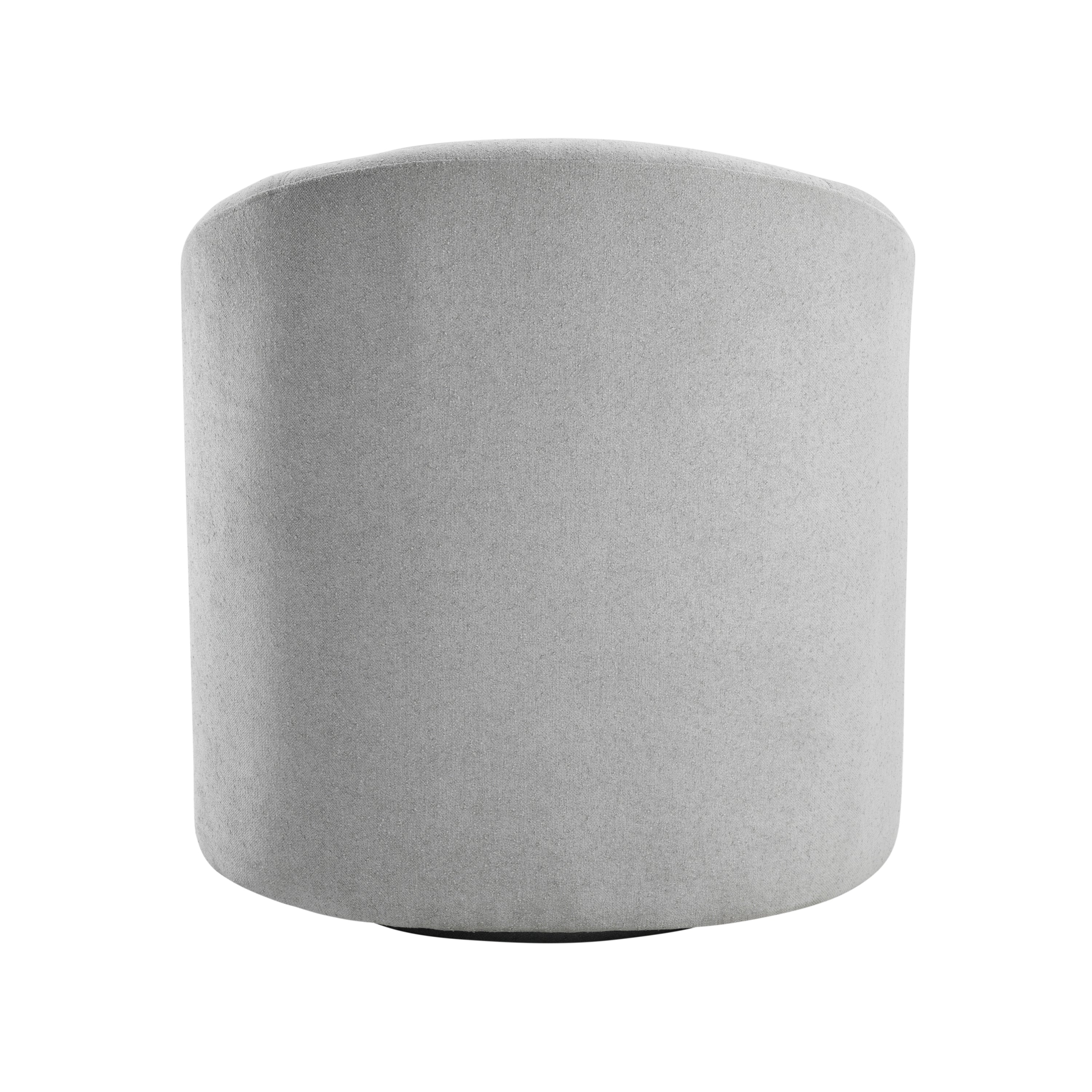 Light Gray Boucle Swivel Barrel Chair 1pc Solid Wood Durable Contemporary Living Room Furniture Luxurious Accent Seating