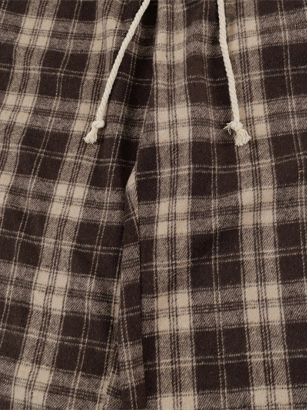 Relaxed Plaid Wide Leg Pants