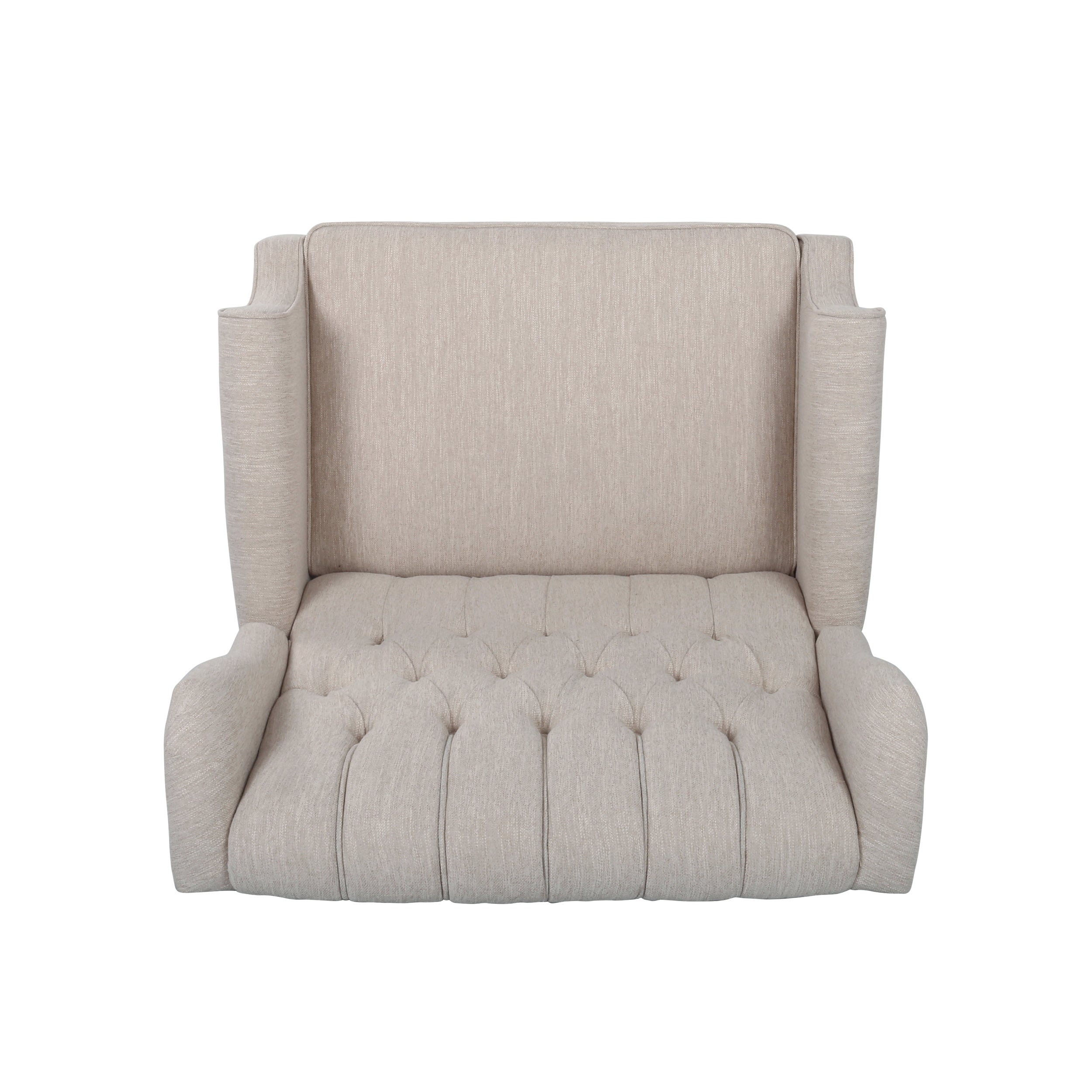 Push Back Recliner Chair Fabric Lounge Armchair Pushback Recliner with Rivet Decoration Wingback Single Sofa Chair with Padded Seat for Living Room, Bedroom 33.25D x 37.75W x 42.5H in