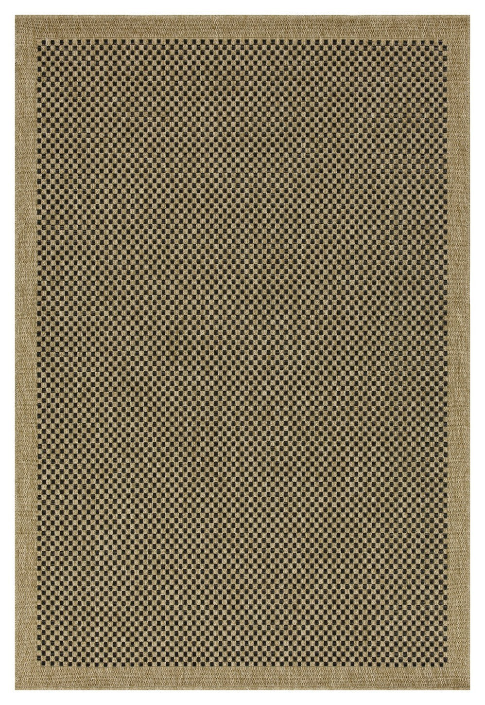 Earth GC_NTL1003 Jute/Black 2 ft. 7 in. x 7 ft. 3 in. Indoor/Outdoor Area Rug
