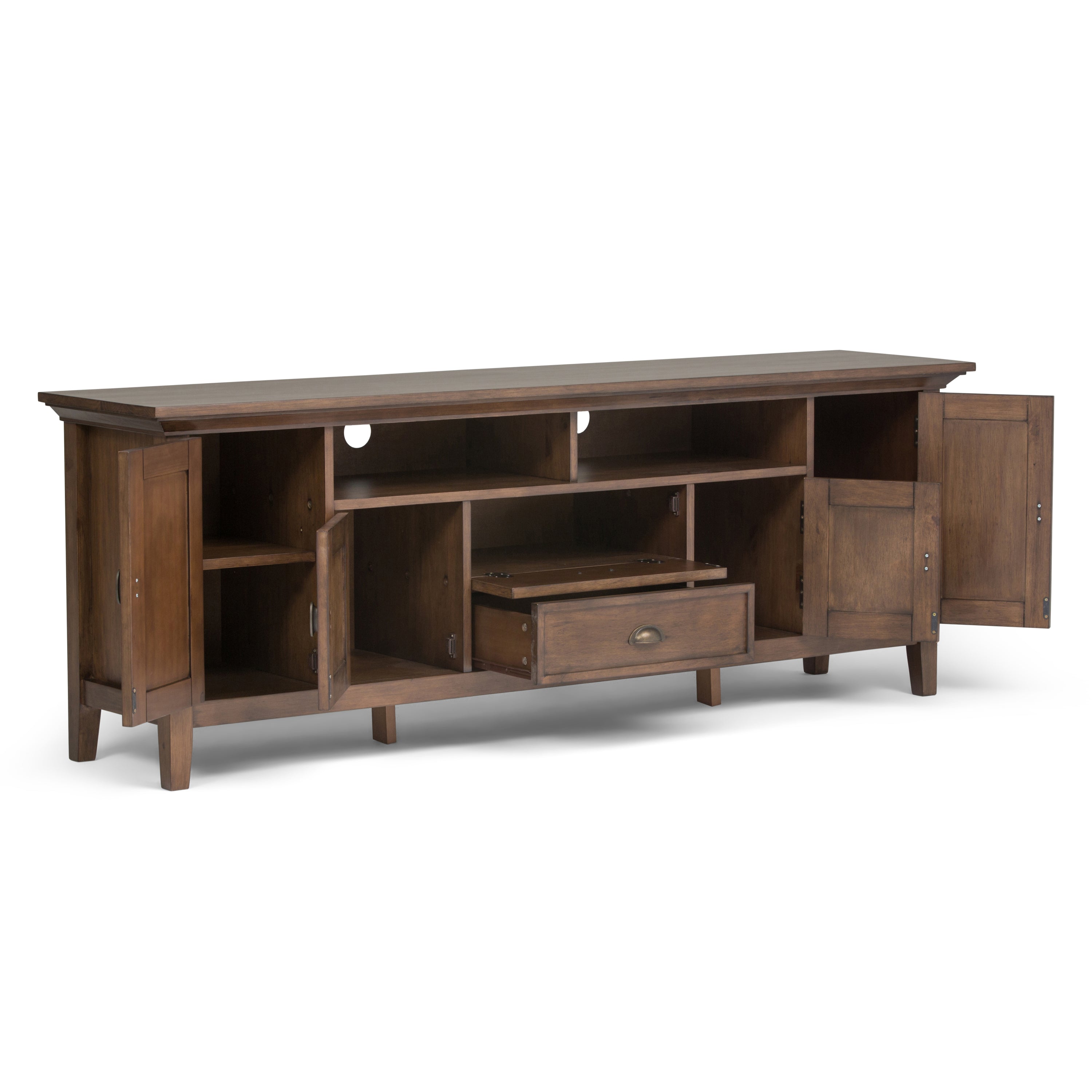 Redmond - 72' TV Media Stand - Rustic Natural Aged Brown